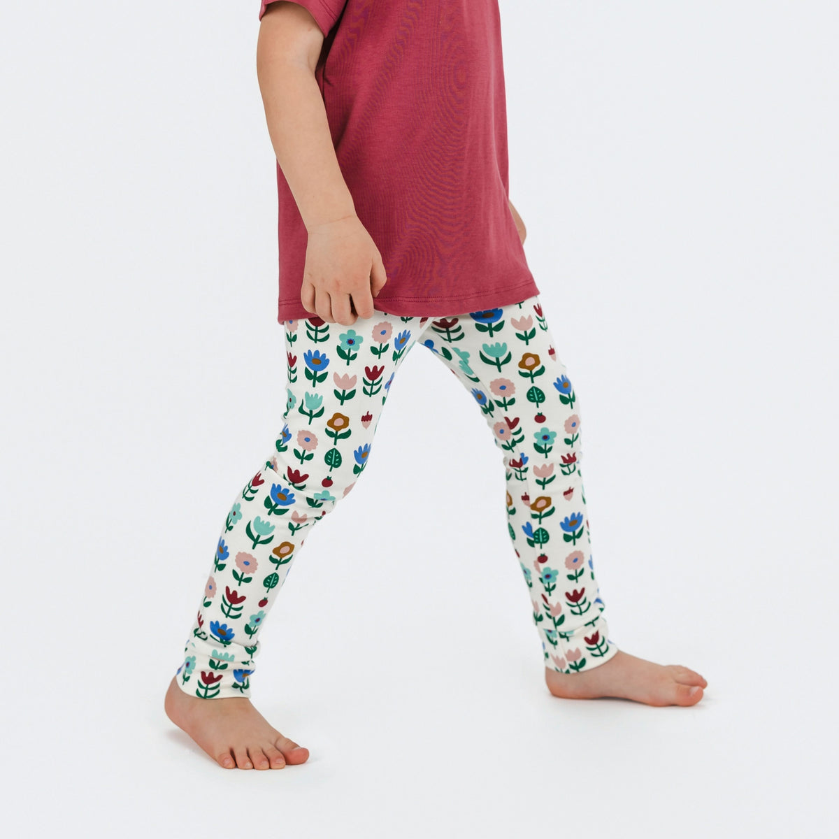 Kids' Bamboo Leggings | Block Floral