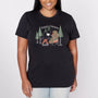 Adult Unisex Crewneck 'Happy Camper' T-Shirt | Black