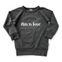 'This is Love' Oxytocin Bamboo Pullover | Charcoal