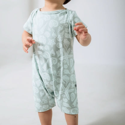 Baby Bamboo Shorts Romper | Seaside Scuttle - additional view