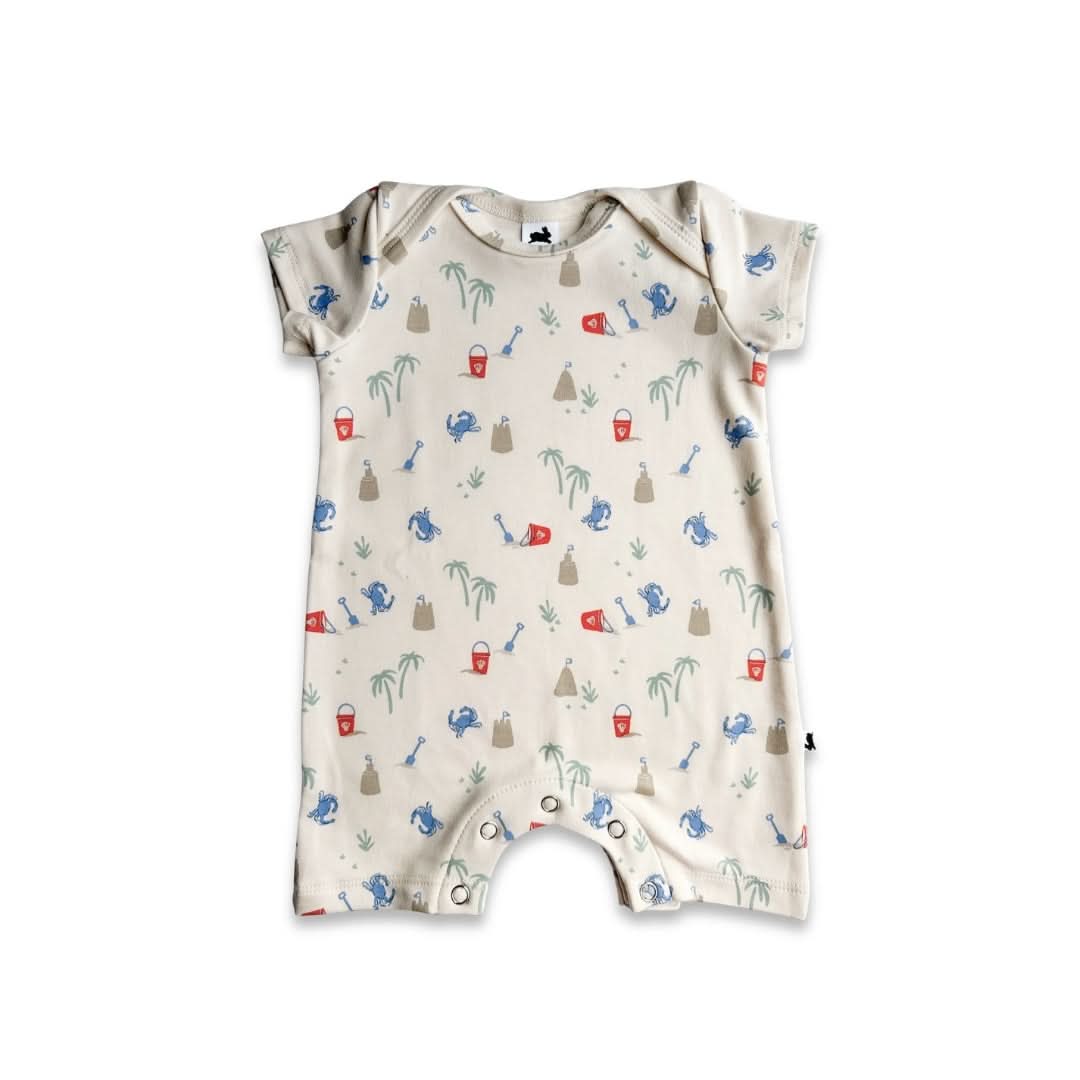 Baby Bamboo Shorts Romper | Seaside Scuttle