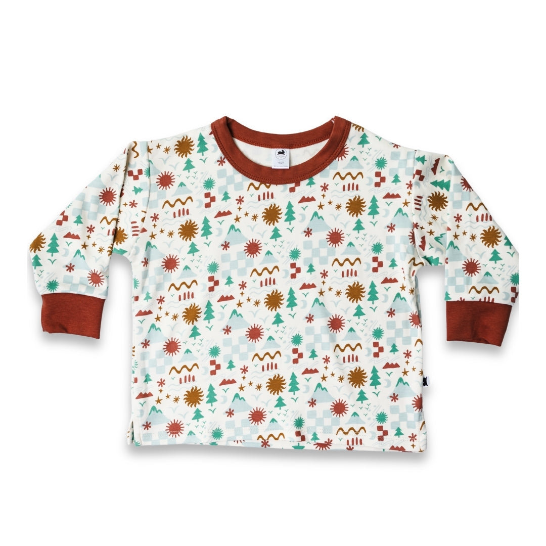 Youth Bamboo Relaxed Long Sleeve T-Shirt | Icon Landscape