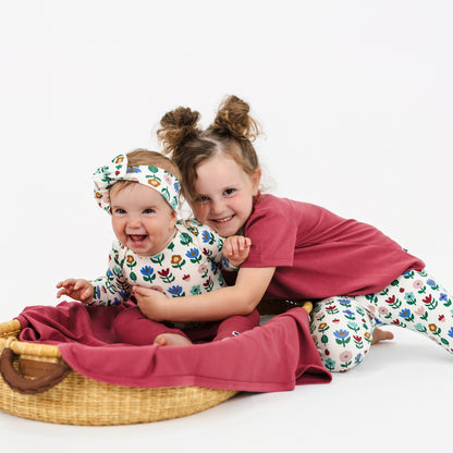 Kids' Bamboo Leggings | Block Floral