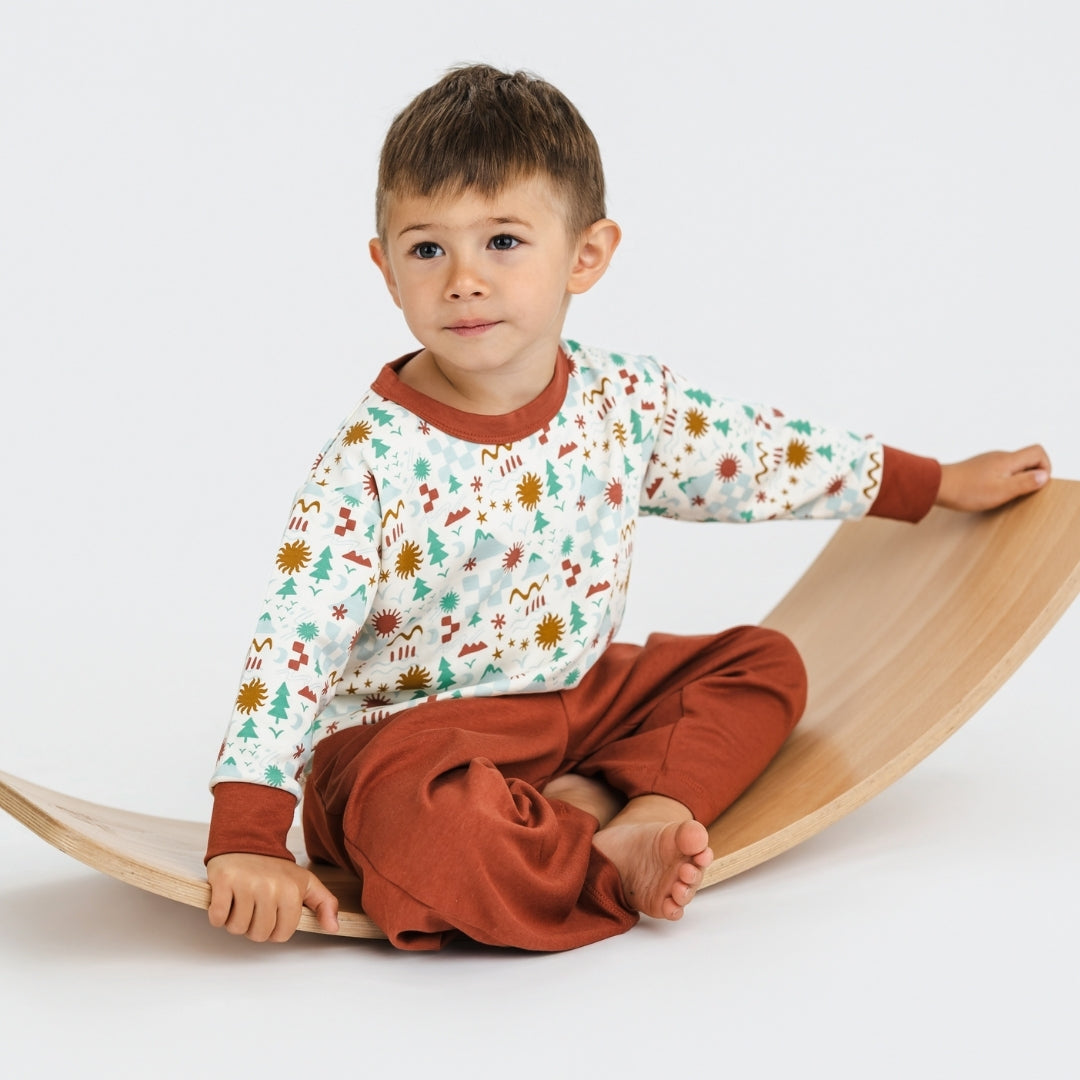 Youth Bamboo Relaxed Long Sleeve T-Shirt | Icon Landscape