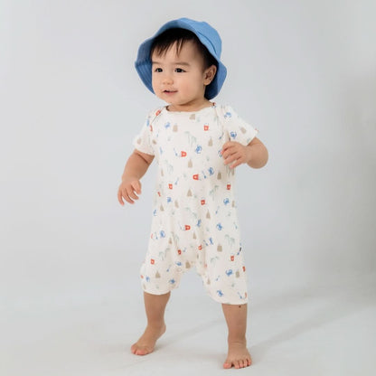 Baby Bamboo Shorts Romper | Seaside Scuttle - additional view