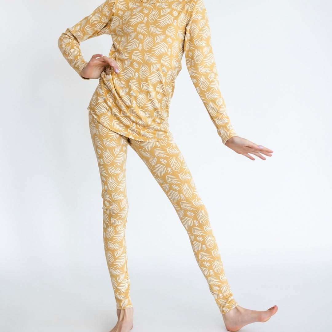 Youth 2-Piece Bamboo Long Sleeve Snug-Fit Lounge Set | Antique Floral