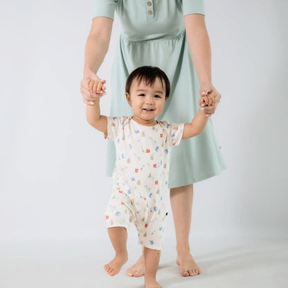 Baby Bamboo Shorts Romper | Seaside Scuttle - additional view