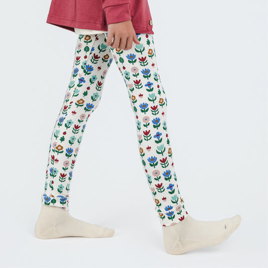 Youth Bamboo Leggings | Block Floral