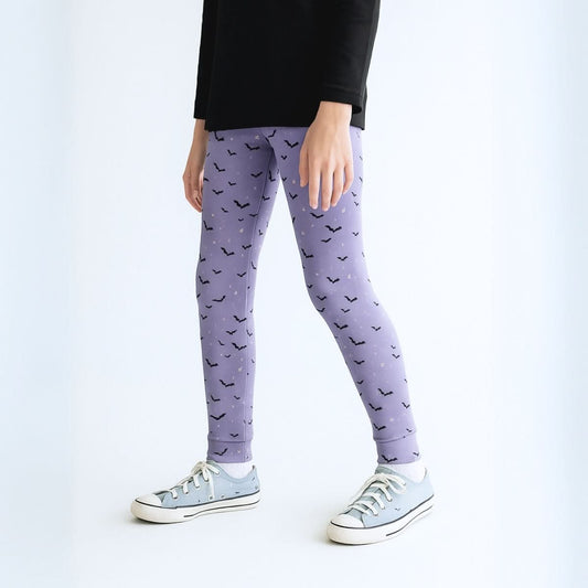 Youth Bamboo Leggings | Batty Twilight - additional view
