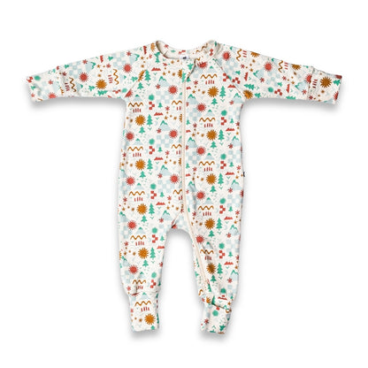 Bamboo Baby Zipper Footed Bodysuit | Icon Landscape
