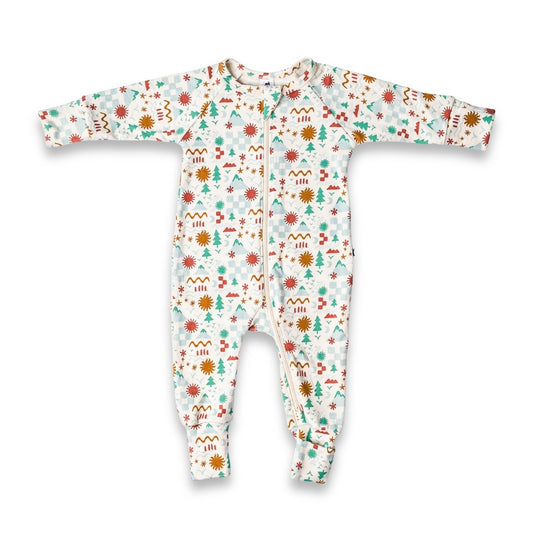 Bamboo Baby Zipper Footed Bodysuit | Icon Landscape