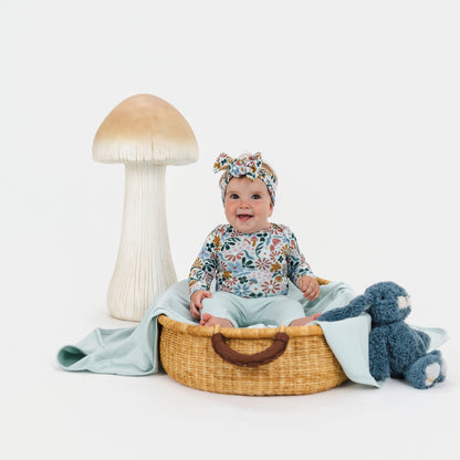 Bamboo Baby Capsule Gift Box | Floating Floral & Misty Blue
