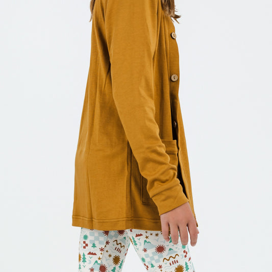 Youth Bamboo Cardigan | Umber