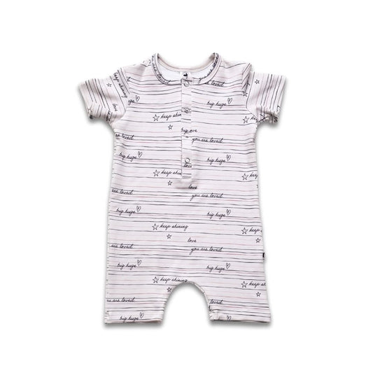 Bamboo Baby Shorts Romper | Navy - additional view