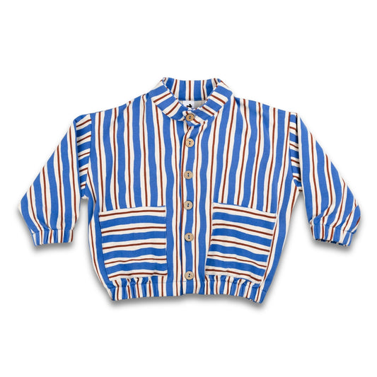 Youth Bamboo Terry Echo Jacket | Scandi Stripe