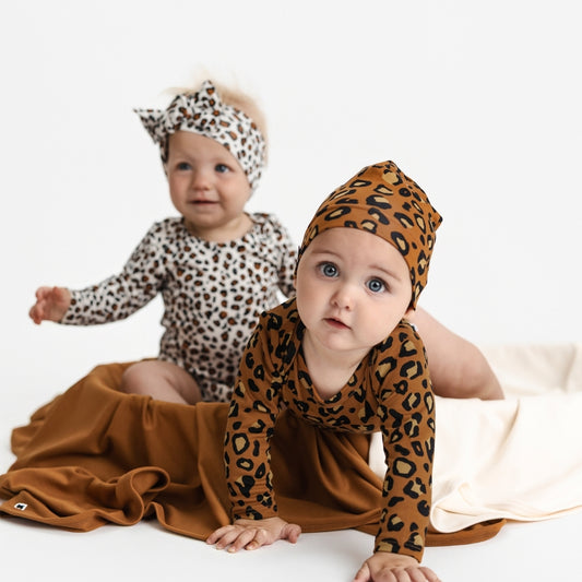 Baby/Kids' Bamboo Beanie | Bronze Leopard