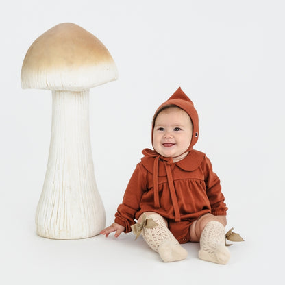 Baby Bamboo Bubble Romper | Burnt Brick