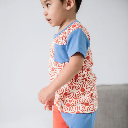 Baby/Kids' Bamboo Pocket T-Shirt | Sunkissed - additional view