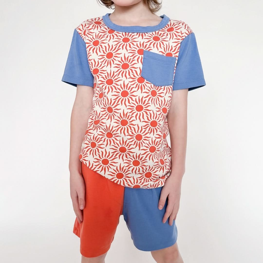 Baby/Kids' Bamboo Pocket T-Shirt | Sunkissed - additional view