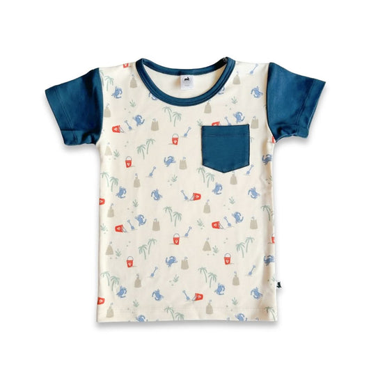 Baby/Kids' Bamboo Pocket T-Shirt | Sunkissed - additional view