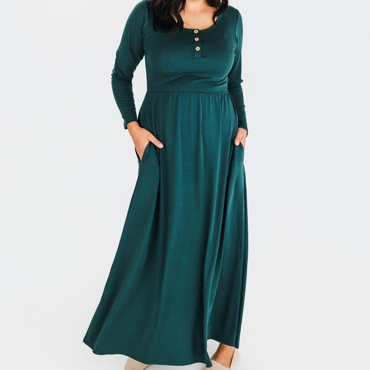Ladies' Bamboo Long Sleeve Fit and Flare Dress | Juniper