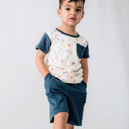 Baby/Kids' Bamboo Pocket T-Shirt | Sunkissed - additional view