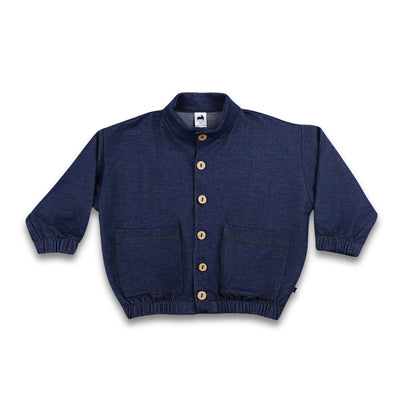 Kids' Bamboo Terry Denim Echo Jacket | Blue Denim