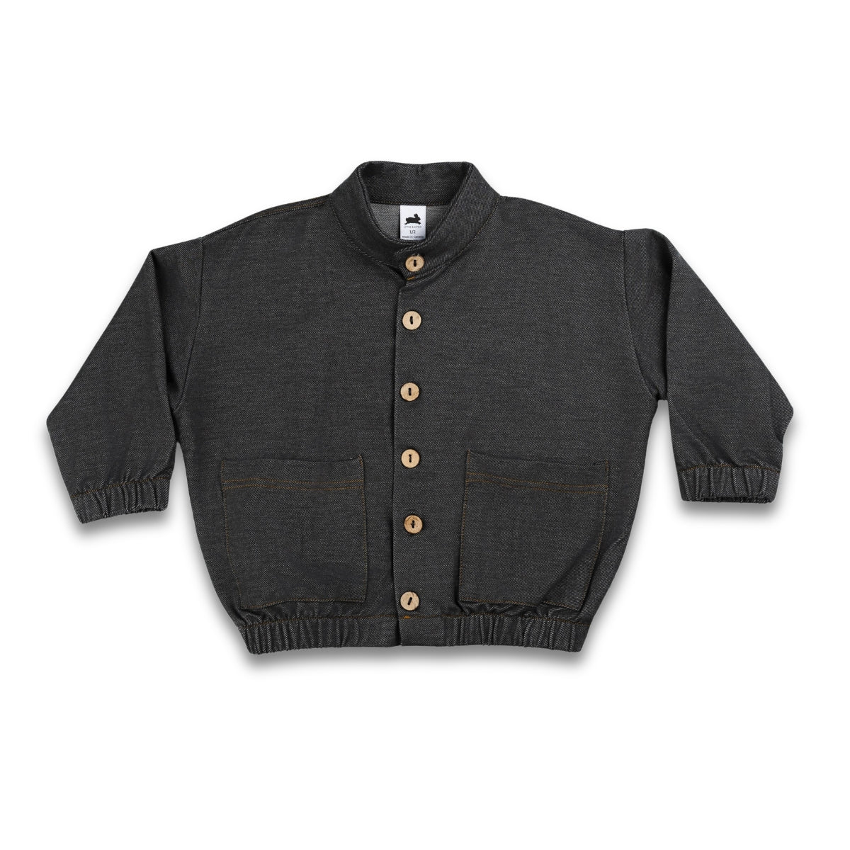 Youth Bamboo Terry Denim Echo Jacket | Charcoal Denim