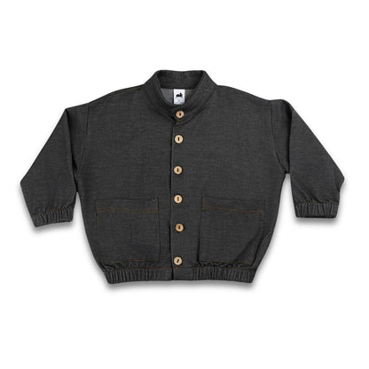 Youth Bamboo Terry Denim Echo Jacket | Charcoal Denim