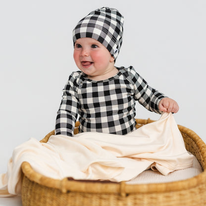Bamboo Baby Capsule Gift Box | Bison Plaid & Cream