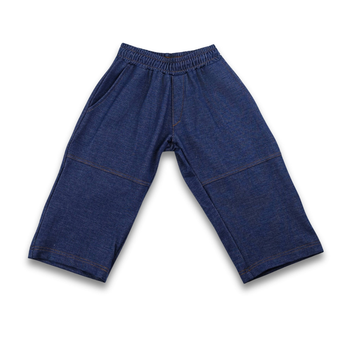 Kids' Bamboo Terry Denim Wide Leg Pants | Blue Denim