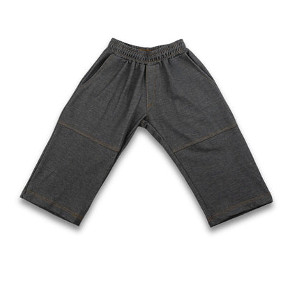 Youth Bamboo Terry Denim Wide Leg Pants | Charcoal Denim