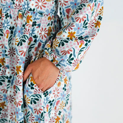 Ladies' Bamboo Puffed Sleeve Dress | Floating Floral