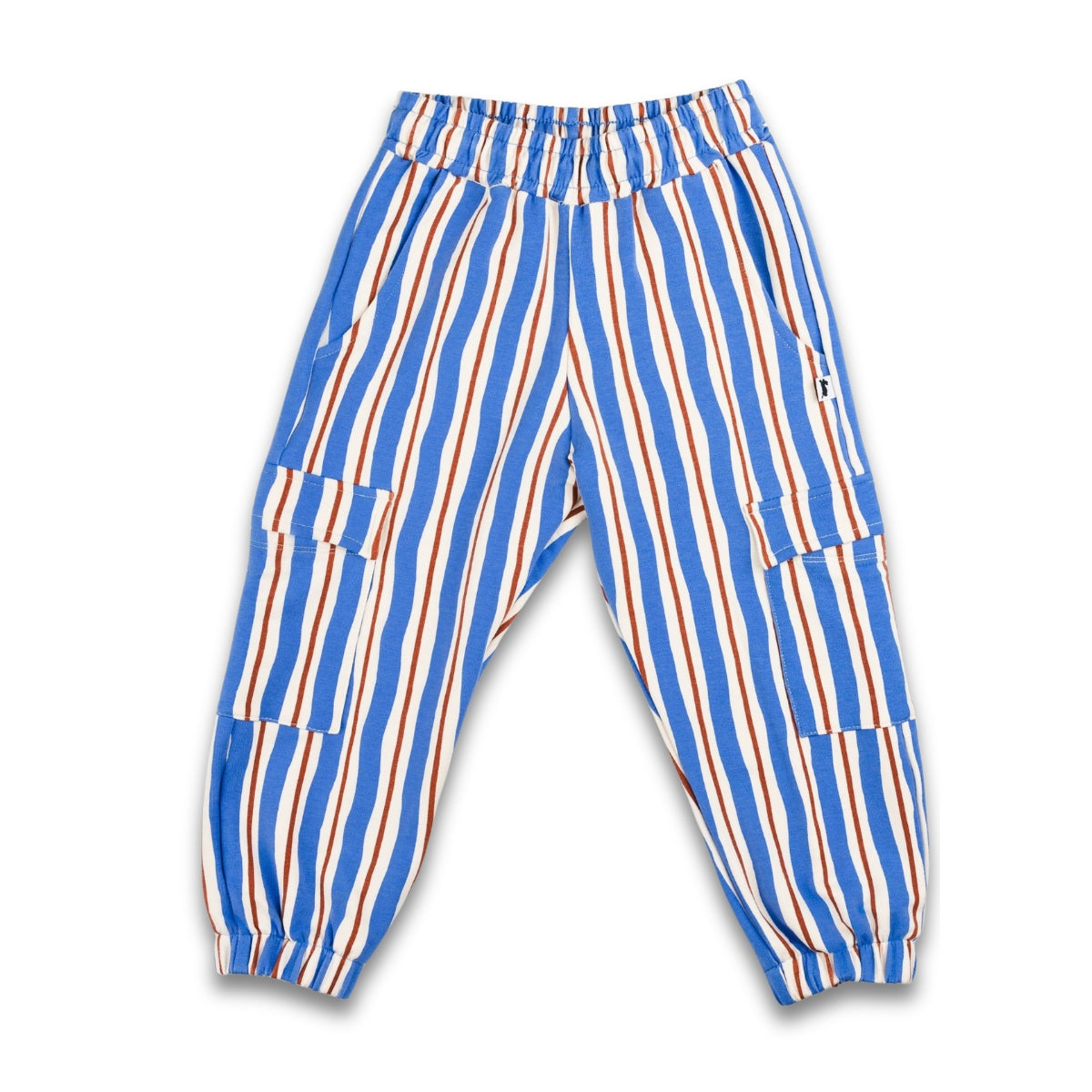 Kids' Bamboo Terry Cargo Balloon Pants | Scandi Stripe