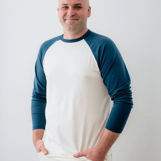 Adult/Unisex Bamboo Baseball Shirt | Berry Cream - additional view