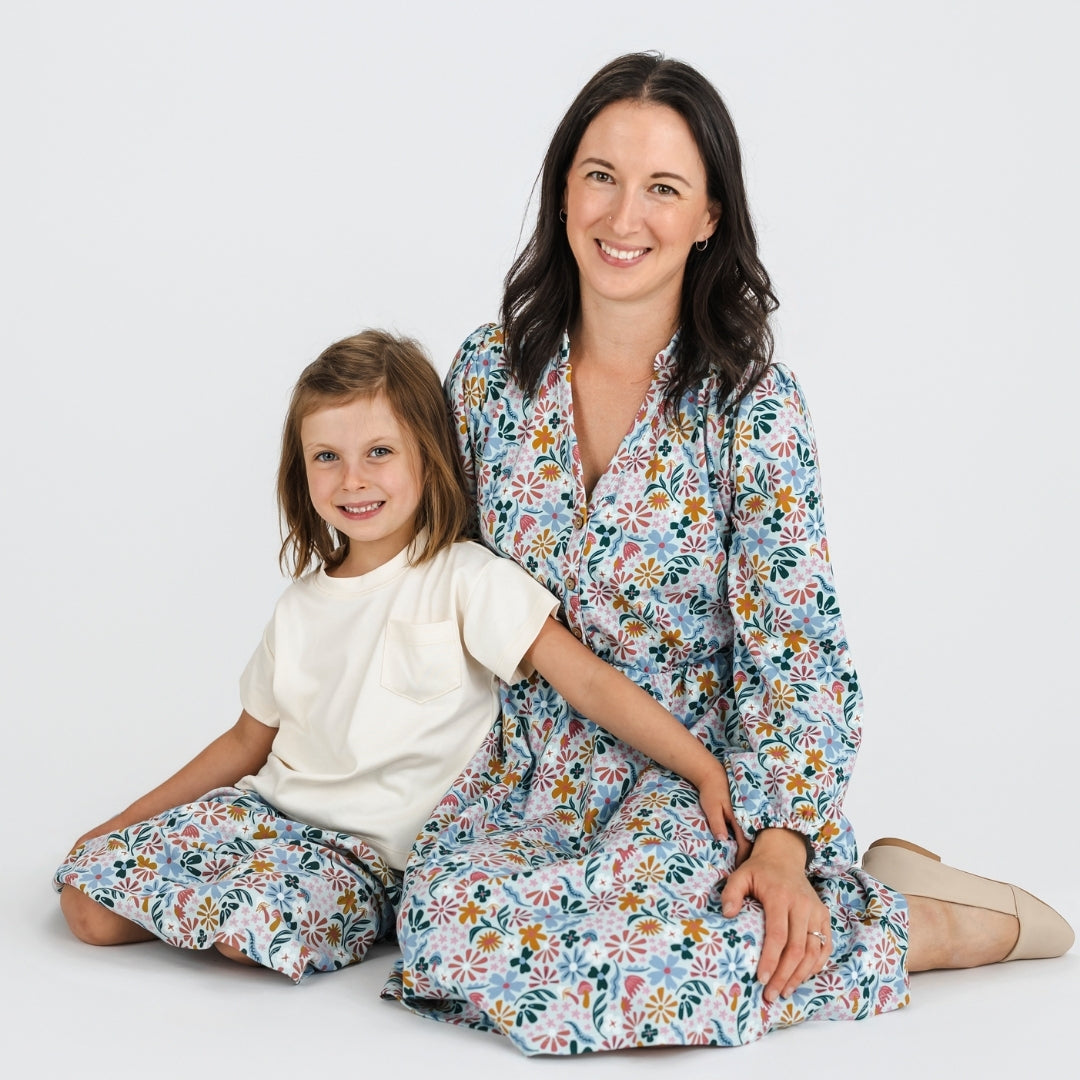 Ladies' Bamboo Puffed Sleeve Dress | Floating Floral