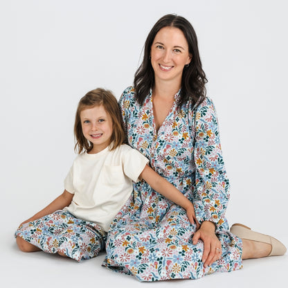Ladies' Bamboo Puffed Sleeve Dress | Floating Floral