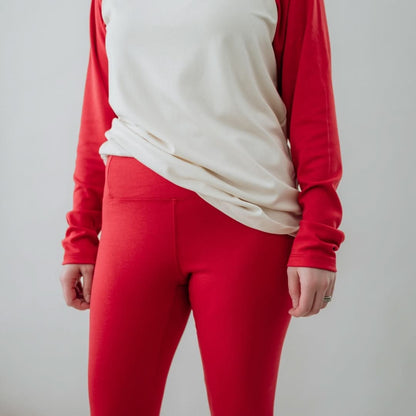 Adult/Unisex Bamboo Baseball Shirt | Berry Cream - additional view
