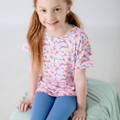 Baby/Kids' Bamboo All-Over Print T-Shirt | Saltwater Floral - additional view