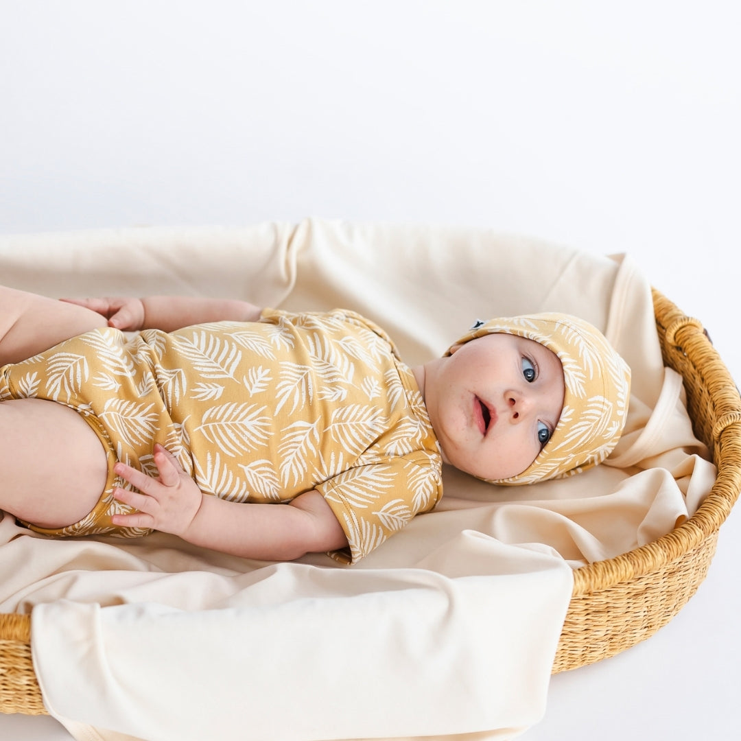Bamboo Baby Capsule Gift Box | Palm Fronds & Cream