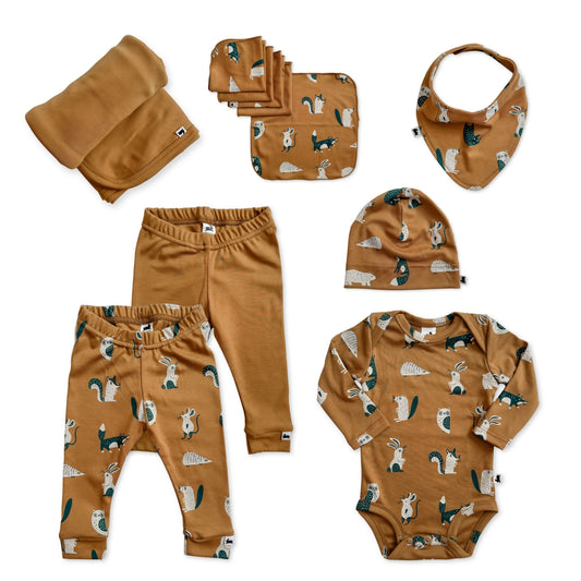Bamboo Baby Capsule Gift Box | Scandi Critters & Umber