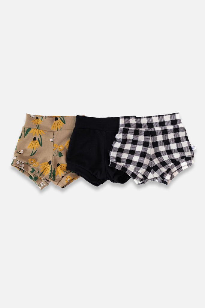 Kids Bamboo High-Waisted Shorties