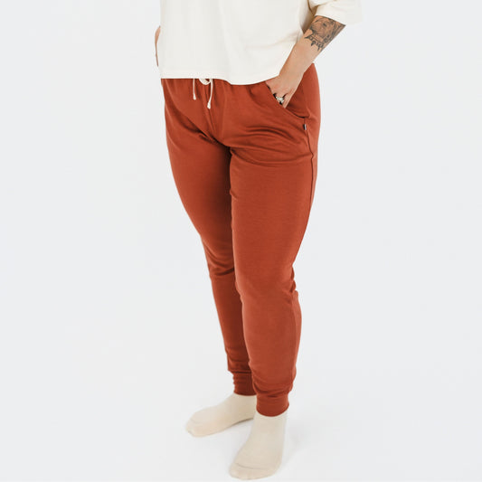 Ladies' Bamboo Lightweight Joggers | Burnt Brick