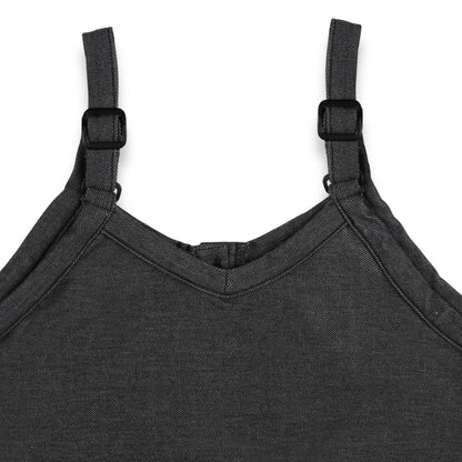 Ladies' Bamboo Terry Denim Romperall | Charcoal Denim