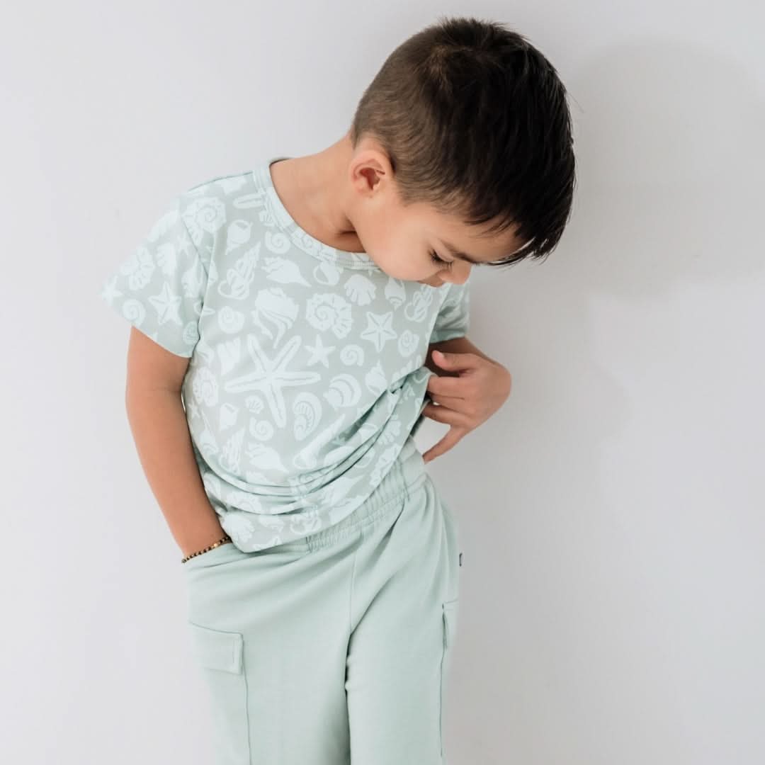 Baby/Kids' Bamboo All-Over Print T-Shirt | Saltwater Floral - additional view