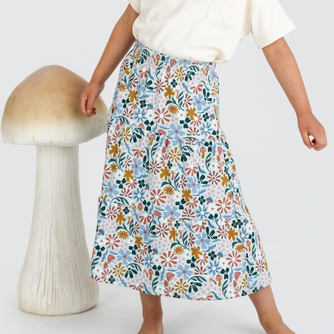 Youth Bamboo Aria Skirt | Floating Floral