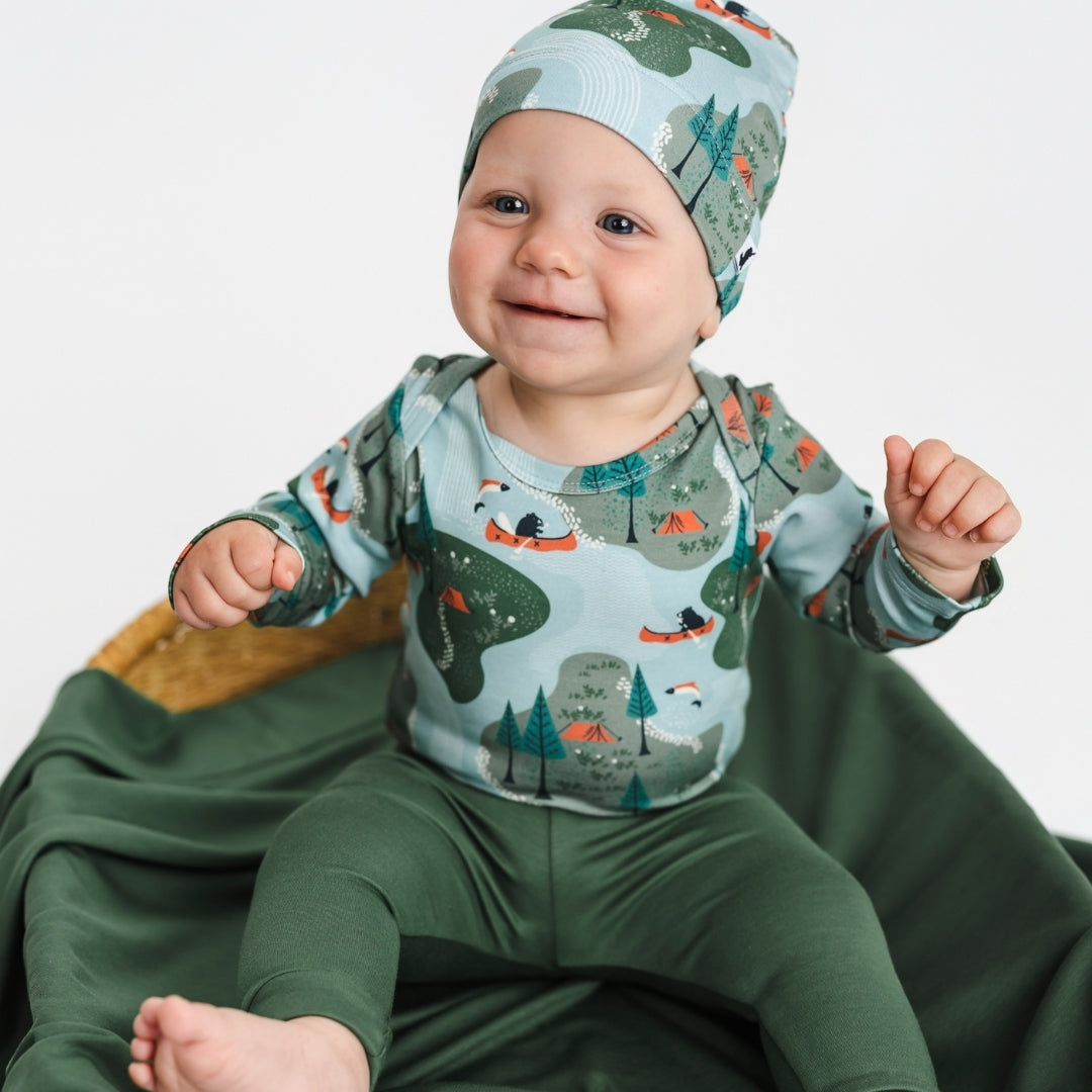 Bamboo Baby Capsule Gift Box | Camping & Leaf Green