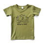 'Wild And Free' Bamboo Slim Fit T-shirt | Moss
