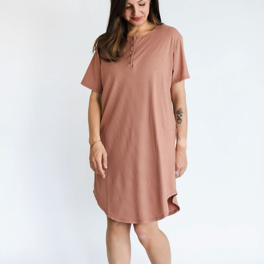 Ladies’ Bamboo Winslow Dress with Placket | Antique Floral