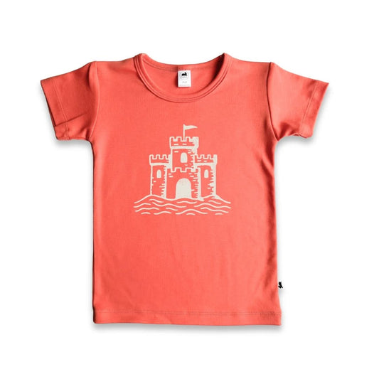 Baby/Kids' Bamboo Graphic T-Shirt | "Happy Crab" | Cream - additional view